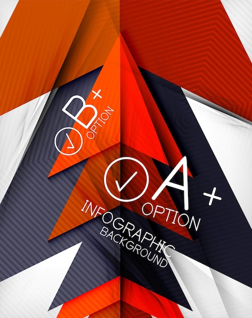 Infographic geometrical shape abstract background