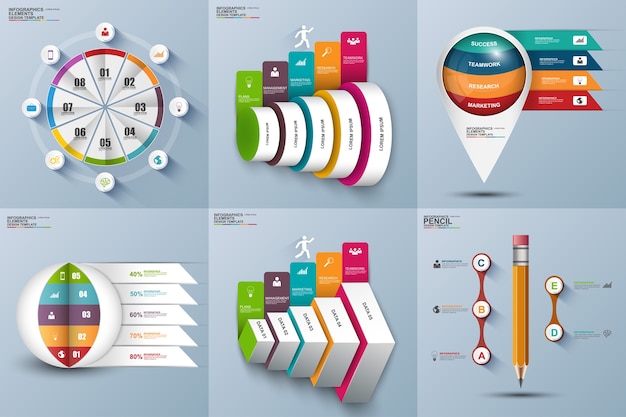 Infographic gescheurd papier datavisualisatie