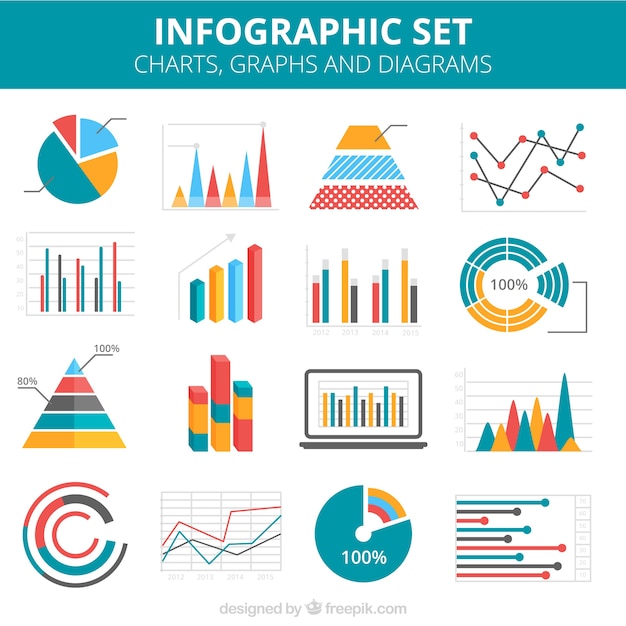 Infographic Grafieken Kleurrijke Reeks