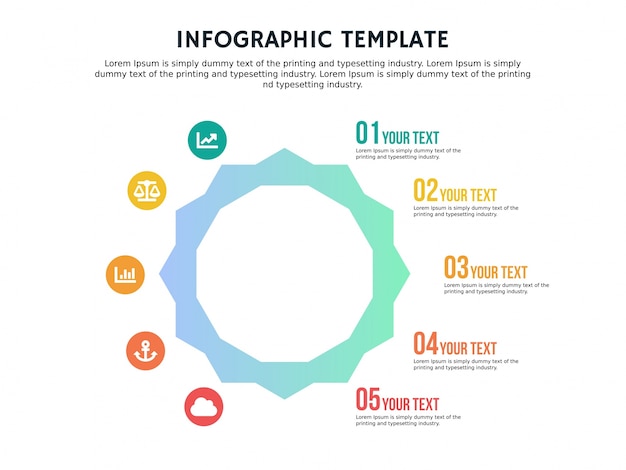 Vector infographic hexagonal  template smart flat and powerpoint