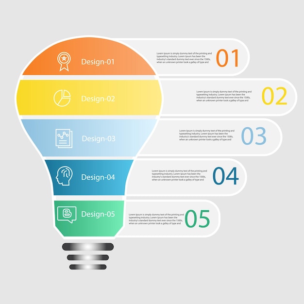 Infographic idea shape data vector template process concept step for strategy and information educat