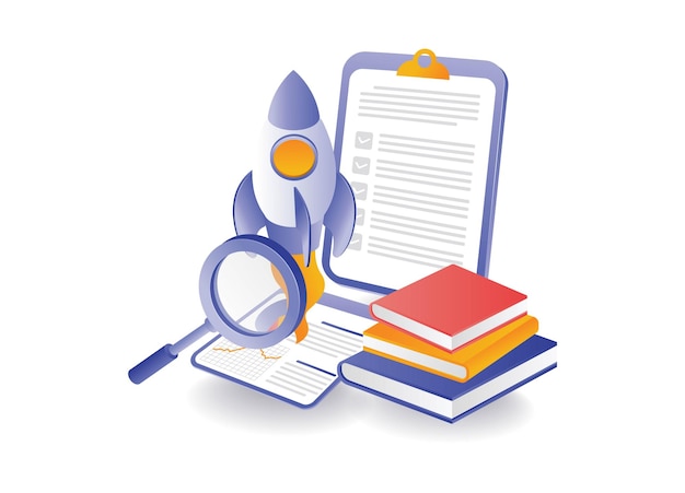 Infographic illustration concept of educational plan checklist analysis