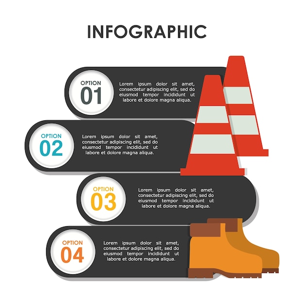 Progettazione di sicurezza industriale infografica