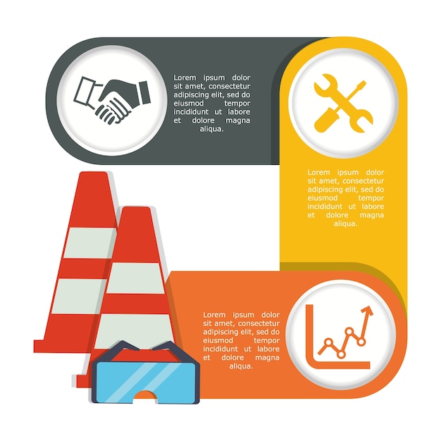 Infographic industrieel veiligheidsontwerp