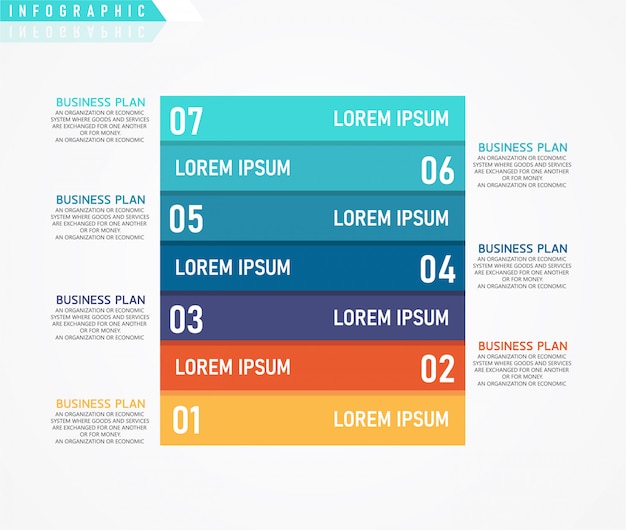 Infographic, kan worden gebruikt voor het presentatieproces, overzicht, banner, grafiek, gegevenslaag