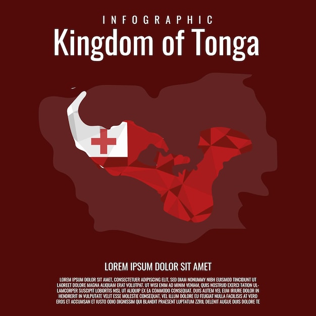 Vector infographic koninkrijk tonga