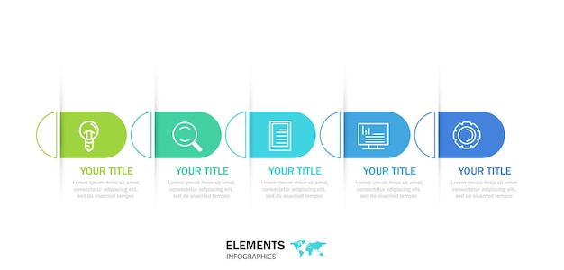 infographic label template with icons.Can be used for info graphics, flow charts, presentations