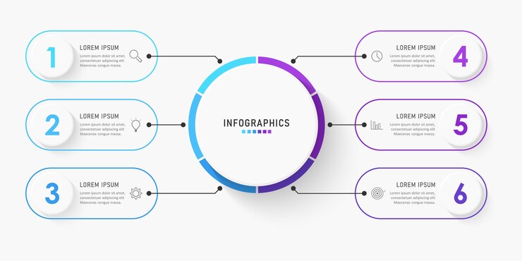 Infographic label  template with icons and options or steps.