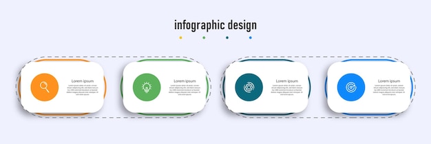 Infographic labelontwerp voor business concept sjabloon tijdlijn met 4 stappen