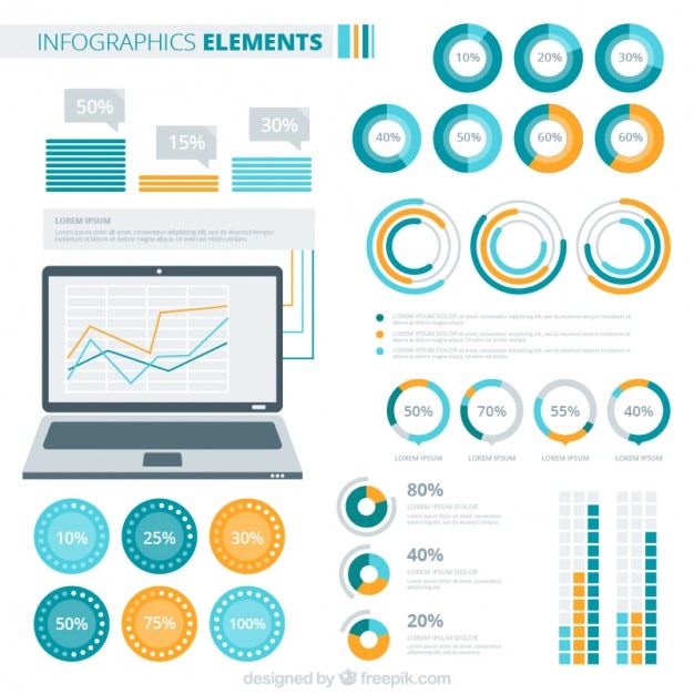 Infographic laptop