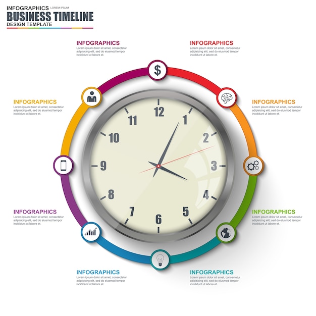 Infographic linear timeline vector design template. Can be used for workflow, business