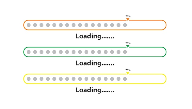 Infographic Loading concept with percentages