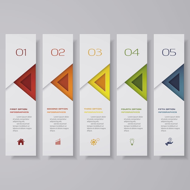 Infographic met horizontale banners