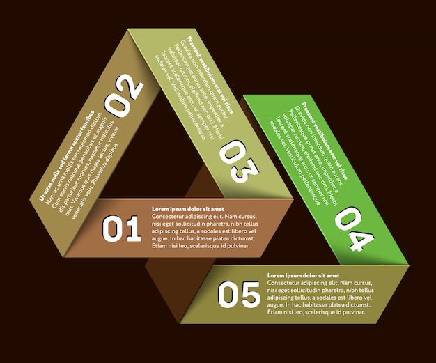 Infographic met onmogelijke driehoek