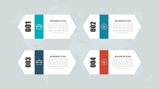 Infographic met pictogram voor bedrijfsstrategie