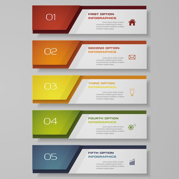 Infographic met verticale banners