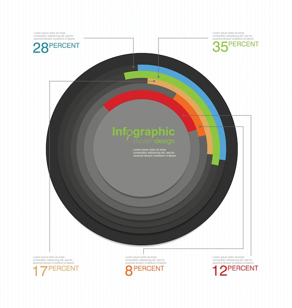 Infographic 현대적인 디자인 서식 파일