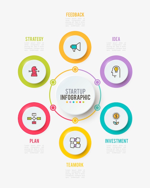 Infographic, number options template.