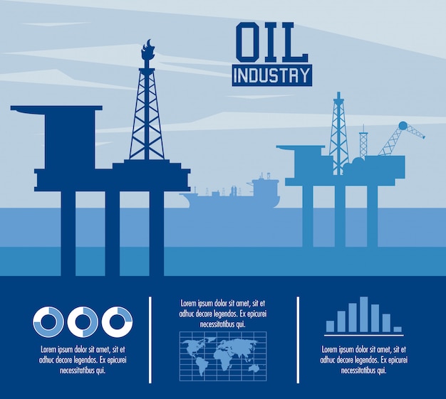 Vector infographic olie-industrie