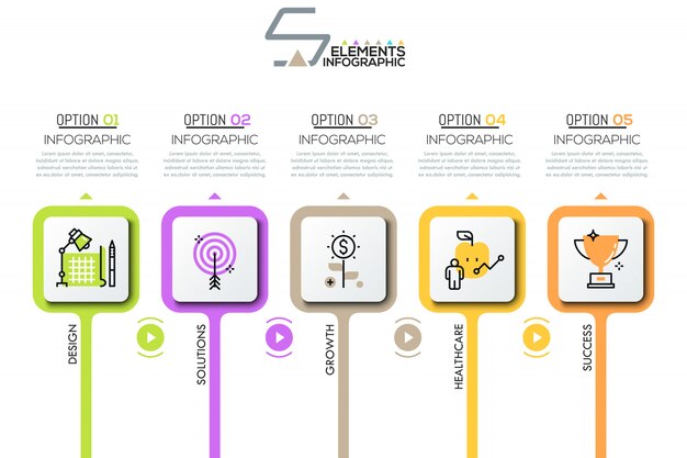 Infographic ontwerp lay-out