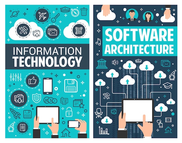 Infographic ontwerp van informatietechnologie