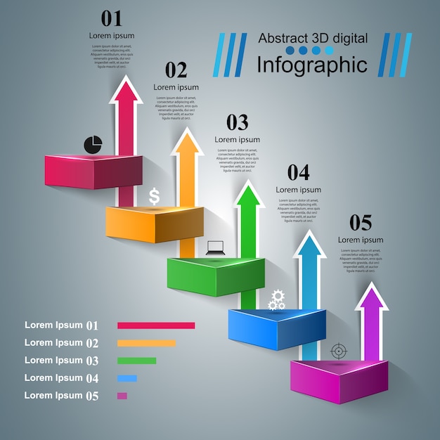 Infographic ontwerpsjabloon en marketing pictogrammen.