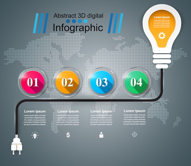 Infographic ontwerpsjabloon en marketing pictogrammen.