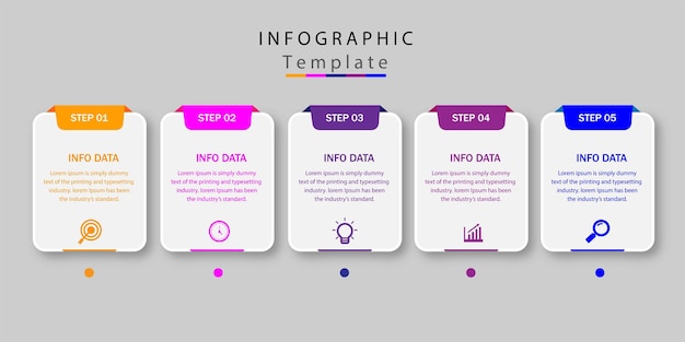 Infographic ontwerpsjabloon met 6 opties of stappen