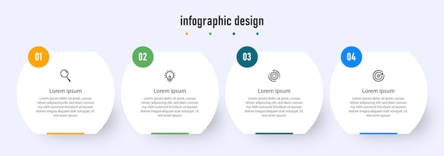 Infographic ontwerpsjabloon met stappen