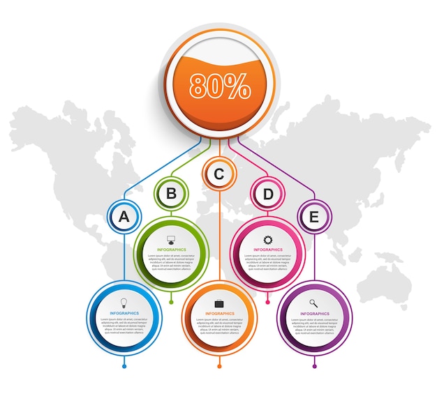 Infographic ontwerpsjabloon organigram.