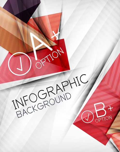 Vector infographic opties geometrisch achtergrondontwerp