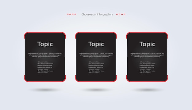 Infographic options design template usage chart step button for  and business section concept design