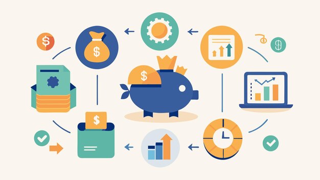 Vector an infographic outlining the steps of creating a budget and understanding inflation to better