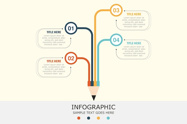 Vector infographic pencil