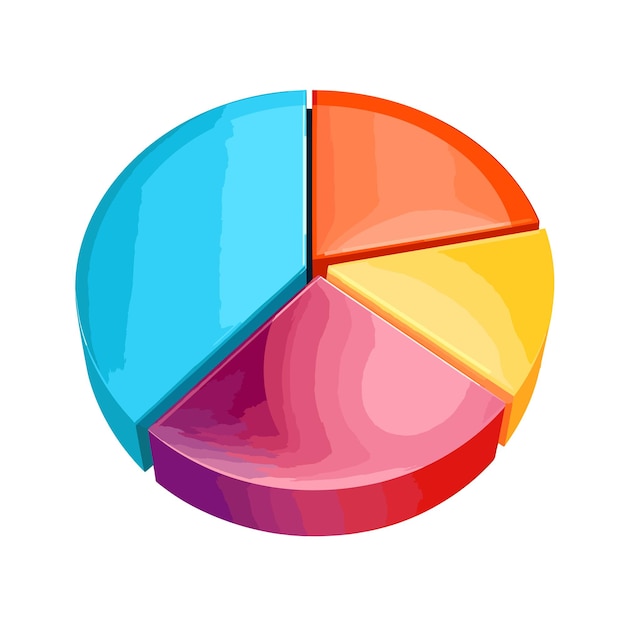 Infographic pie chart icon vector illustration