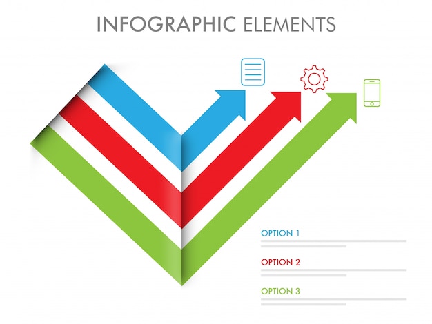 Infographic pijlelement voor business.