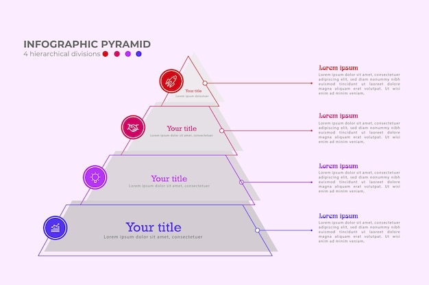 Vector infographic piramide