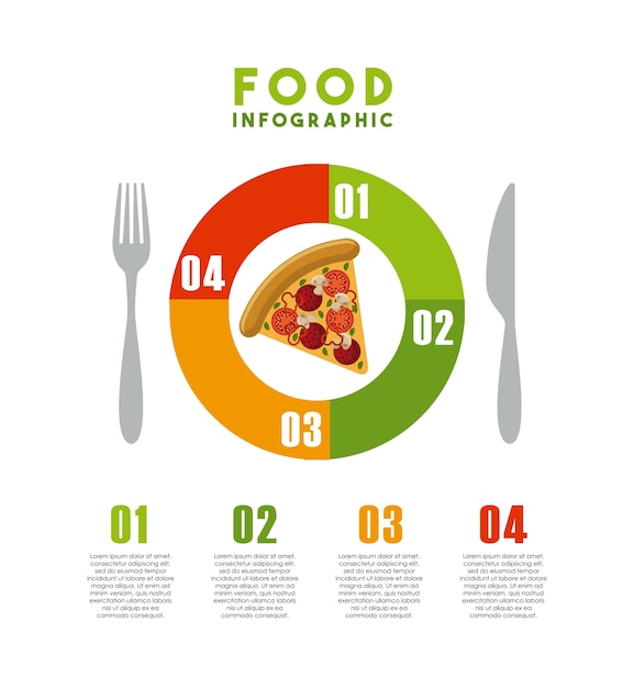 Infographic presentatie van voedsel