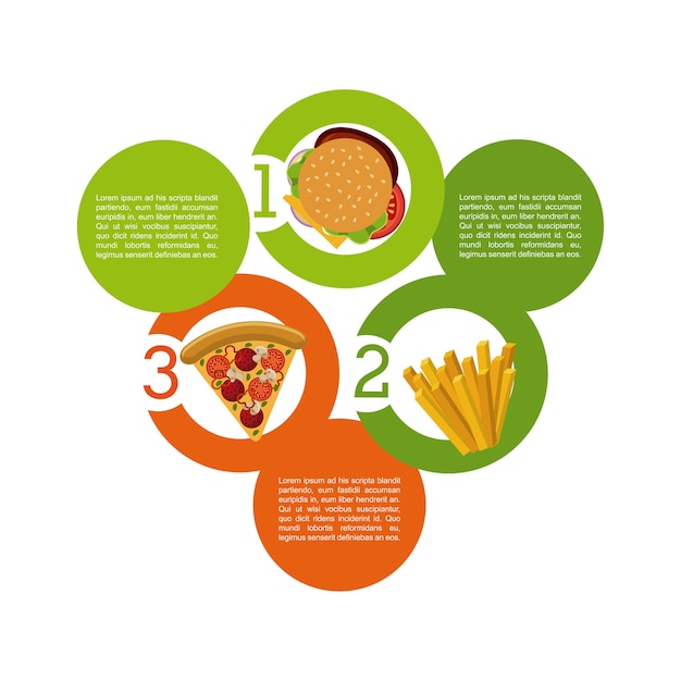 Vector infographic presentation of food