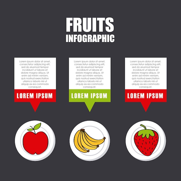 Инфографическое представление фруктов