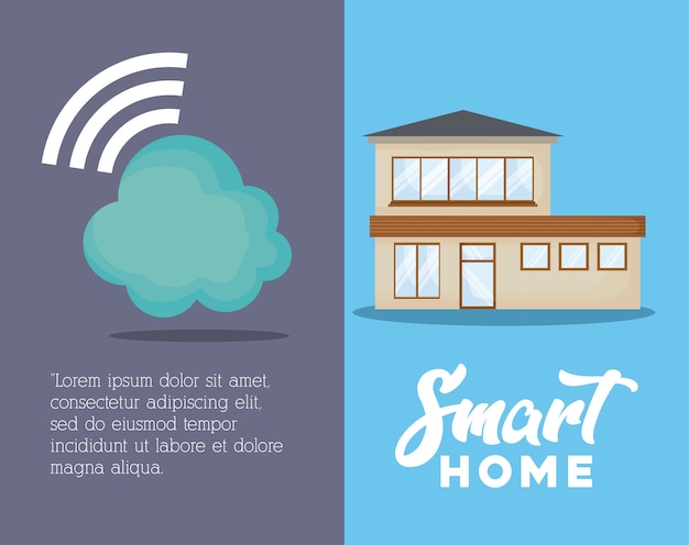 Vettore presentazione di infographic del concetto di casa intelligente