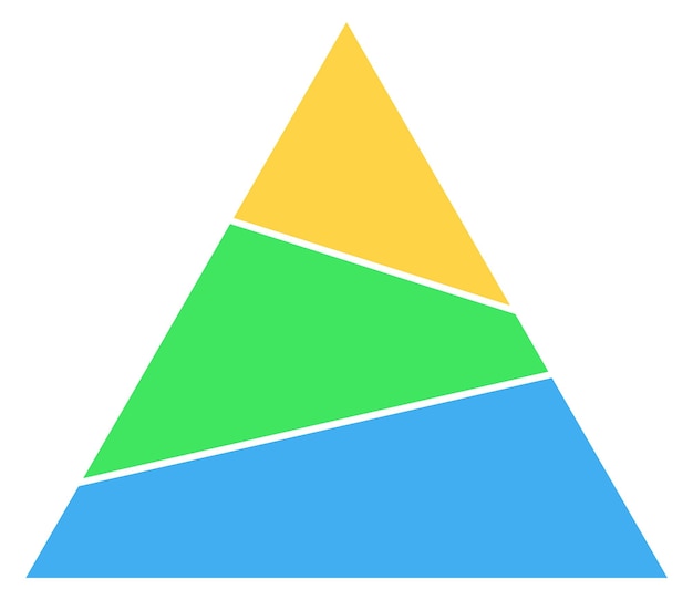 Vector infographic pyramid chart color step diagram layout