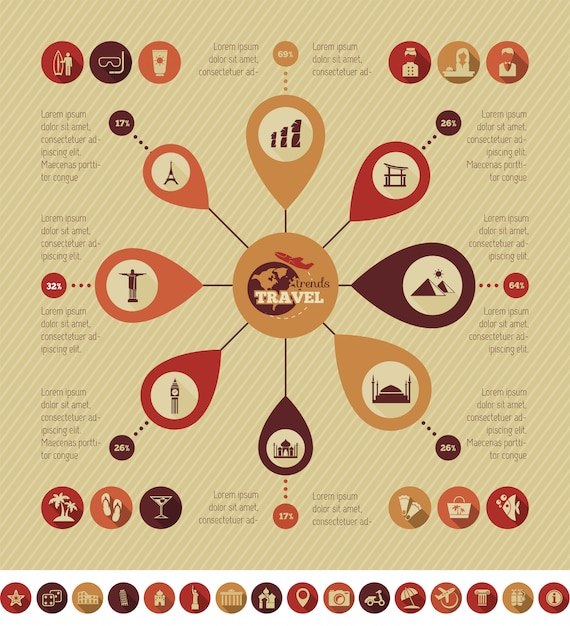 Vector infographic reis sjabloon.