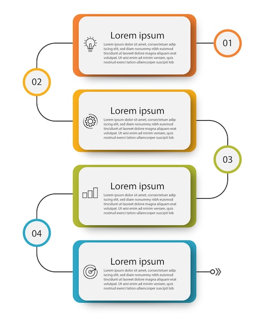 벡터 infographic 회전 번호 템플릿