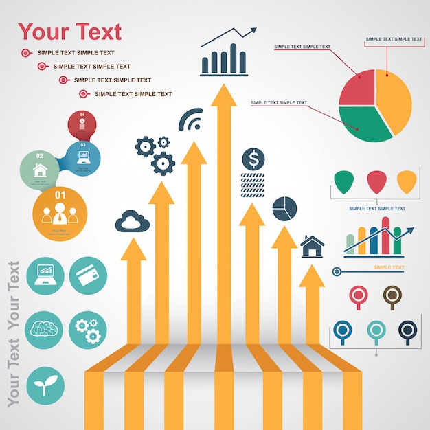 Illustrazione set infografica