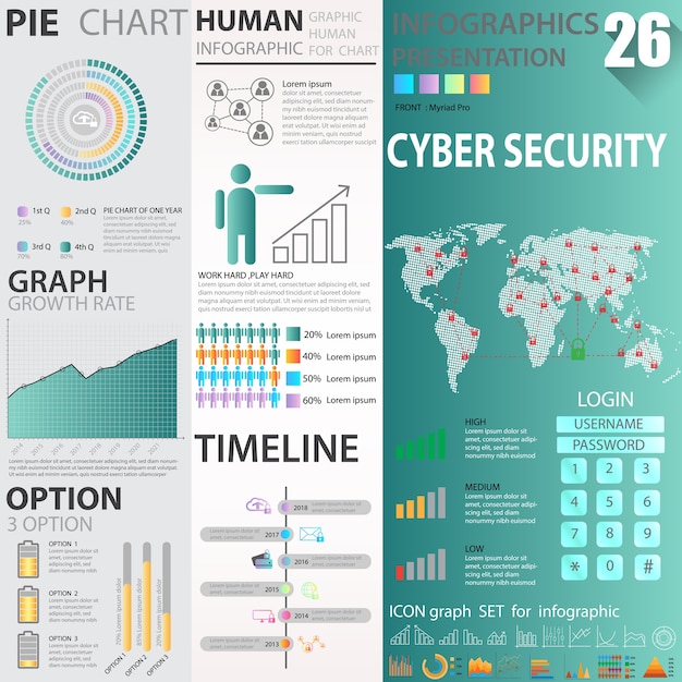 Set di infografica