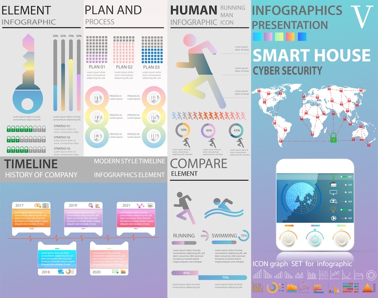 Vector infographic set