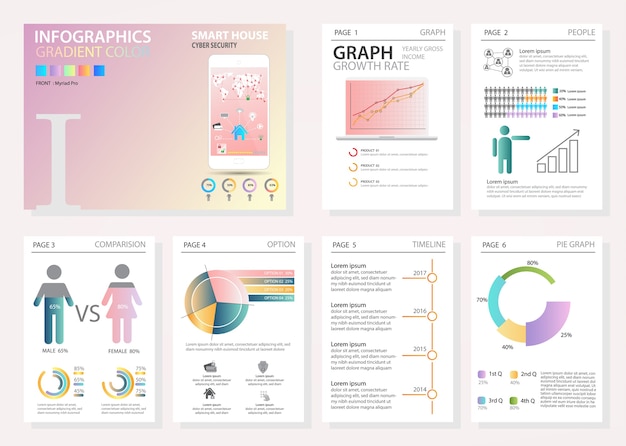 Vettore set di infografica