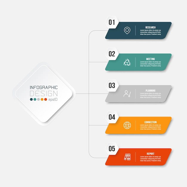 Infographic sjabloon bedrijfsconcept met diagram