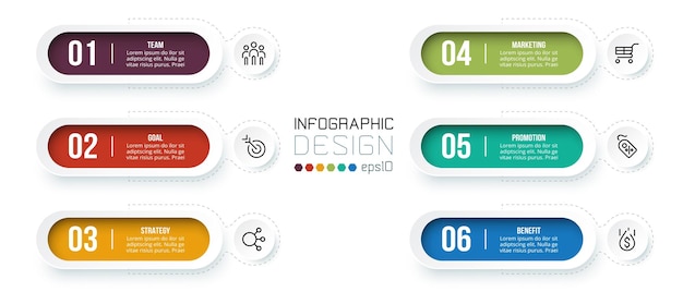 Infographic sjabloon bedrijfsconcept met diagram